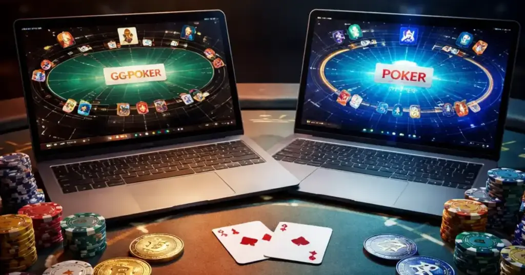 GGPoker vs Blockchain Poker, crypto poker comparison, best crypto poker platform