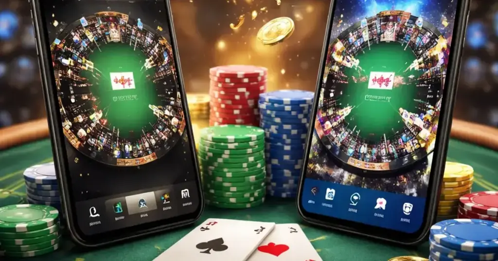GGPoker vs MegaHit Poker, poker app comparison, competitive poker app