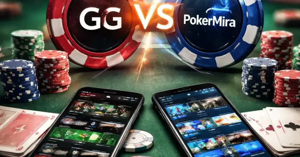 GGPoker vs PokerMira, online poker platform comparison, best poker sites