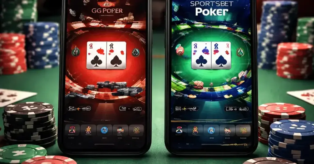 GGPoker vs Sportsbet Poker, online poker comparison, best poker site for betting