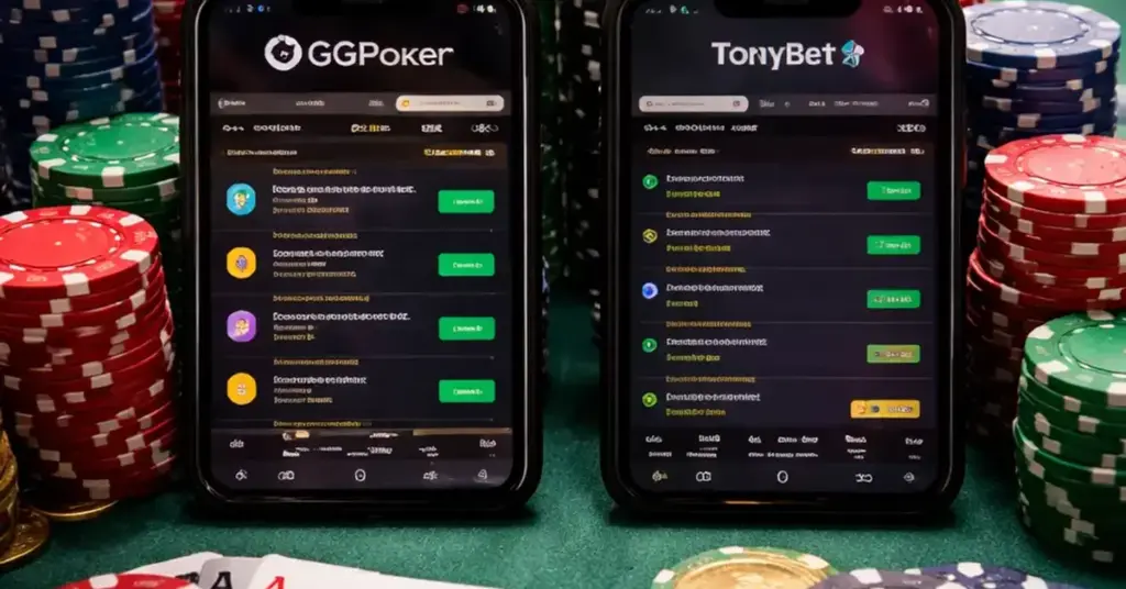 GGPoker vs TonyBet Poker, best poker app for tournaments, GGPoker tournament features
